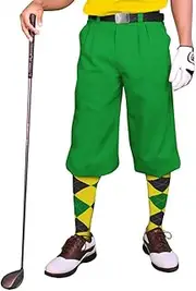 Lime Microfiber Golf Knickers (Plus Fours) for Men