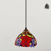 在飛比找momo購物網優惠-【必登堡】第凡內玫瑰吊燈 B561132(蒂凡尼/單吊燈/餐