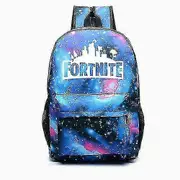 Galaxy Fortnite Rucksack Boys Girls Glow In Dark School Bag P A