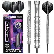 Tungsten Darts 21g,23g,25g,26grams Steeltip Set Red Dragon Rebel Stems & Flights