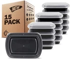 Freshware Meal Prep Containers 15 Count (Pack of 1) Compartment Food Storage ...