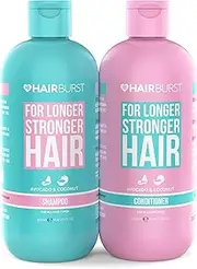 HAIRBUST Hair Growth Shampoo and Conditioner - Prevents Hair Loss - Contains No SLS and Paraben - Leaves Hair Feeling Thicker, Softer and More Luxurious - Lovely Avocado and Coconut Aroma
