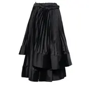 [Noir Kei Ninomiya] Wool Oxford Nylon Tulle Skirt