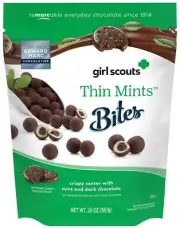 Girl Scouts Thin Mint Bites Edward Marc Large 20 OZ Crispy Center Dark Chocolate