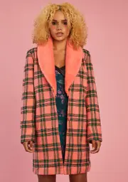 [Sugar Thrillz] Antique Angel Plaid Peacoat