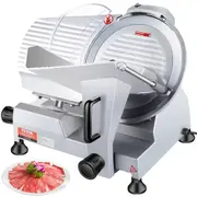 Commercial Meat Slicer, 320W Electric Deli Food Slicer, 12 inch Carbon Steel Blade Electric Food Slicer, 350-400RPM Meat Slicer, 0-0.6 inch Adjustable Thickness for Meat, Cheese, Veggies,