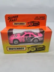 New And Sealed matchbox Superfast Ford Thunderbird Stock Car # 39 1993 pink