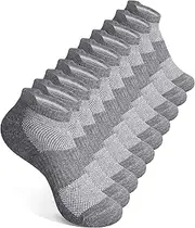 [CHANCALCAL] 10 Pairs Kids Socks for Boys Girls Ankle Athletic Low Cut Socks Half Cushioned Crew Cotton No Show Socks