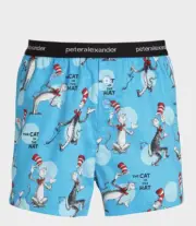 NEW PETER ALEXANDER DR SEUSS CAT IN THE HAT BOXER SHORTS M L XL RRP$59.95