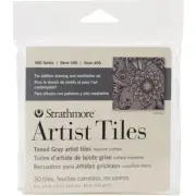 Strathmore Artist Tiles 4"X4" 30/Pkg Toned Gray