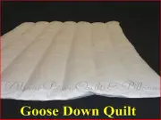GOOSE DOWN AND FEATHER QUEEN BED QUILT DUVET - SUMMER QUILT