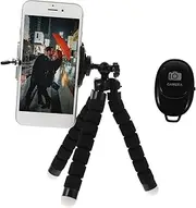 SEWACC 1Set Stainless Steel Tripod for Phones Cameras Compact Design Stable Support for Photography for Home Travel Use Includes Phone Holder Remote Control