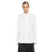 [ANN DEMEULEMEESTER] Haaken Frayed Classic Shirt White