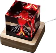 Volcano Night Lights, L-ava Lamp Volcano Eruption Ornament, Min-i L-ava Lamp Epoxy Resin Night Light Decorate, Creative Night Light Resin Lamp Ambient Light, USB Charging Volcano Night Light