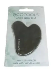 EcoTools 100% REAL JADE FACIAL GUA SHA STONE Smooth + Sculpt Tool DEPUFF MASSAGE