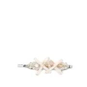 [Simone Rocha] Simone Rocha Crystal-embellished Bow Hair Clip ONE SIZE NEUTRALS/SILVER