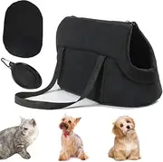 Pet Carrier Dog Sling Carrier for Small Dogs, Travel Puppy Carry Bag Dog, Cat Carry Bag, Chihuahua Yorkie Puppy for Hiking Camping, 1 Foldable Bowl