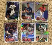 (6) 2023 Topps Chrome Refractor Lot - Rookies RC Jeter Downs