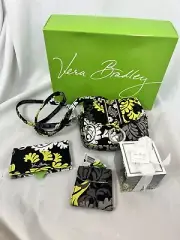 VERA BRADLEY purse Box gift set card holder mirror small hip bag note cube NEW