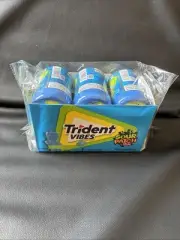 6-PK Trident Vibes SOUR PATCH KIDS Blue Raspberry Sugar Free Gum 40 Piece Bottle