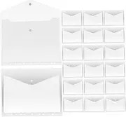 GRIRIW 20Pcs Clear Binder Pockets Transparent Document Storage Envelopes for School Office Supplies Capacity for Organizing Documents