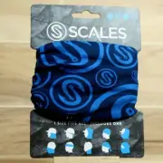 Scales Gear Fishing UV Sun Mask Face Wrap, Navy Fish hook Print, One Size