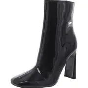 Nine West Womens Tiddo 3 Zipper Patent Ankle Boots Shoes BHFO 6161