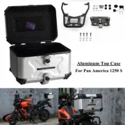 Rear Aluminum Case Trunk Luggage w/ Rack Kit For Harley Pan America 1250 2021-24