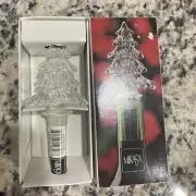 Mikasa Crystal Christmas Tree Bottle Wine Stopper Holiday Time NIB