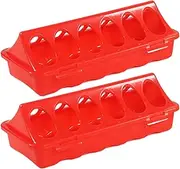 Chicken Feeders - Chicken Feeders No Waste, 6 Slot Feeder Pigeon Parrot Chicken | 2pcs Poultry Drinker for Pigeon Parrots Chicks Quail Duck Bird Poultry Animal, Bird Feeding Dish, Poultry Feeder