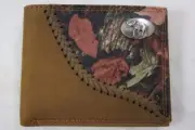 ZEP PRO Alabama Elephant Fence Row Camo Leather bifold Wallet Tin Gift Box