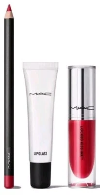 MAC Karen Lip Combo by @ILUVSARAHII 3pc Set: Pencil, Lipcolour, Gloss
