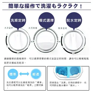 【日本TAIGA】迷你雙槽柔洗衣機 通過BSMI商標局認證 字號T34785 輕巧 衛生 迷你洗衣機 單身貴族 貼身衣物