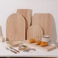 在飛比找樂天市場購物網優惠-實木展示水波紋托盤收納北歐面包蛋糕板櫸木餐盤茶盤拍照道具擺件