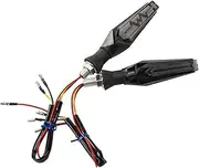 Indicators Flowing Turn Signal 2 Pcs Motorcycle Turn Signal Light Universal Smoke LED 12V Double-Side Flowing Flasher Blinker Direction Indicator Running Lamp Turn Signal Indicator