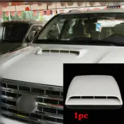 White ABS Car Air Flow Intake Hood Scoop Vent Bonnet Decorative Cover Universal