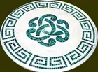 30" White Marble Mosaic Coffee Table Handmade Malachite Inlay Sofa Table Top Dec