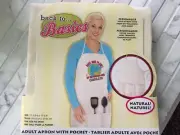 Off White Back to Basics Adult BIB Apron W Pockets/One Size Personalize/decorate