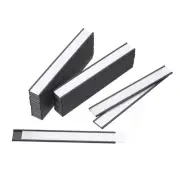 100pcs Label Holders 0.75" x 6" C Channel Rubber Magnetic for Metal Shelves