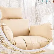 Outdoor Indoor Hanging Egg Chair Cushion - Thick, Soft Swing Cushion for Basket Chair With Headrest and Armrests, B (Color