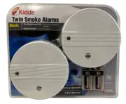 Kidde Twin 2 Pack Smoke Alarms Basic Model 0915D-018 Smoke Detector NEW & SEALED
