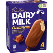 Cadbury Dairy Milk Caramello Frozen Dessert Sticks 4 pack
