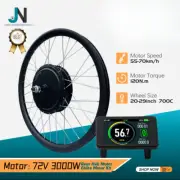 72V 3000W MTB Electric Bicycle Conversion Kit 20-29'' 700C Hub Motor E-bike Kit