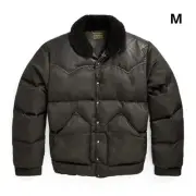 24Fw Rrl Shearing Collar Leather Yoke Jacket Down M _#rr534