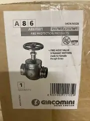 A86 Giacomini 2-1/2 Inch NPT 2.5" Brass Fire Hose Gate Valve A86Y001