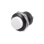 10Pcs,16mm White Momentary Push Button Switch Round Raised Button SPST NO