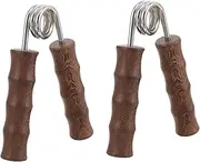 Totority 1 Pair Wooden Grip Strength Trainer Hand Exerciser for Finger Wrist Forearm Strengthening Comfortable Ergonomic Handle Multi Functional Tool for Grip Training Massage Random Color