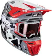 Leatt 8.5 S24 Forge, motocross helmet , color: Grey/Red/White/Black , size: XXL