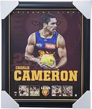 Charlie Cameron Brisbane Lions F.c. Official Afl Licensed Print Framed