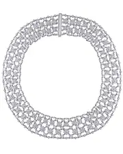 Certified 18K 28.28 ct. tw. Diamond Necklace